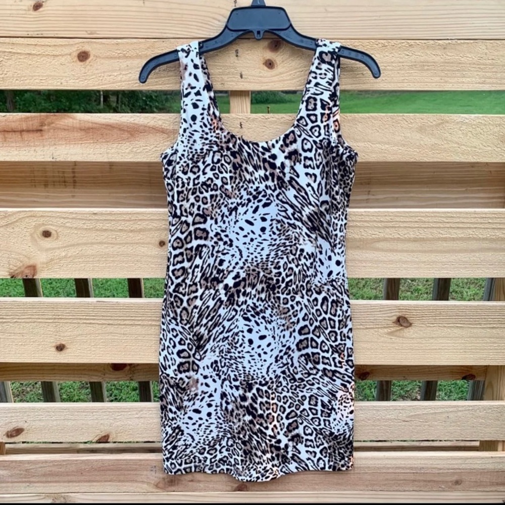 NWOT Calvin Klein Leopard Print Dress